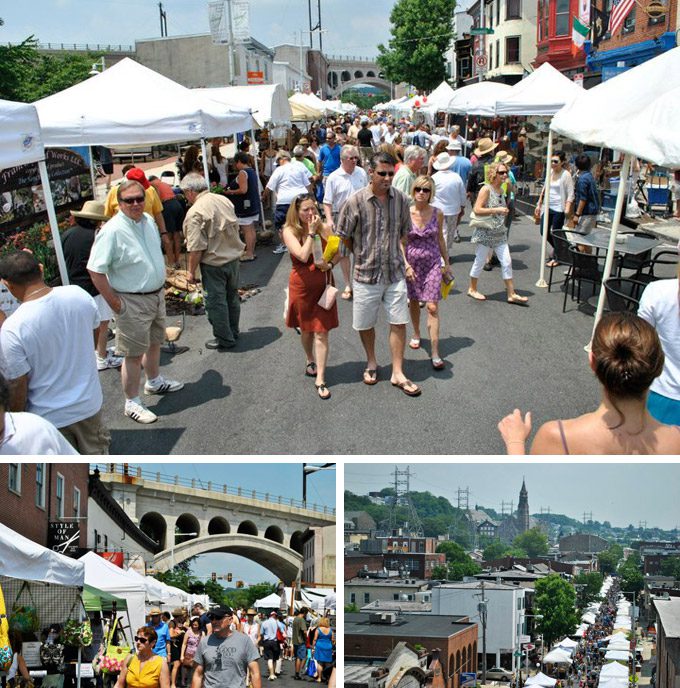 Picture of art festival on Main Street in Franklin Tennessee managed by JLBworks.com