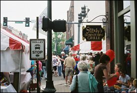 Shopping the Main Street Festival in downtown Franklin, TN, enjoy arts and crafts, vendors, entertainment, great food & drink, and fun for the entire family in historic downtown Franklin. 