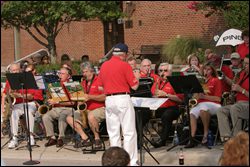Band playing at the Franklin on the Fourth event in downtown Franklin, the event offers a fireworks show, live bands, games, vendors and more!