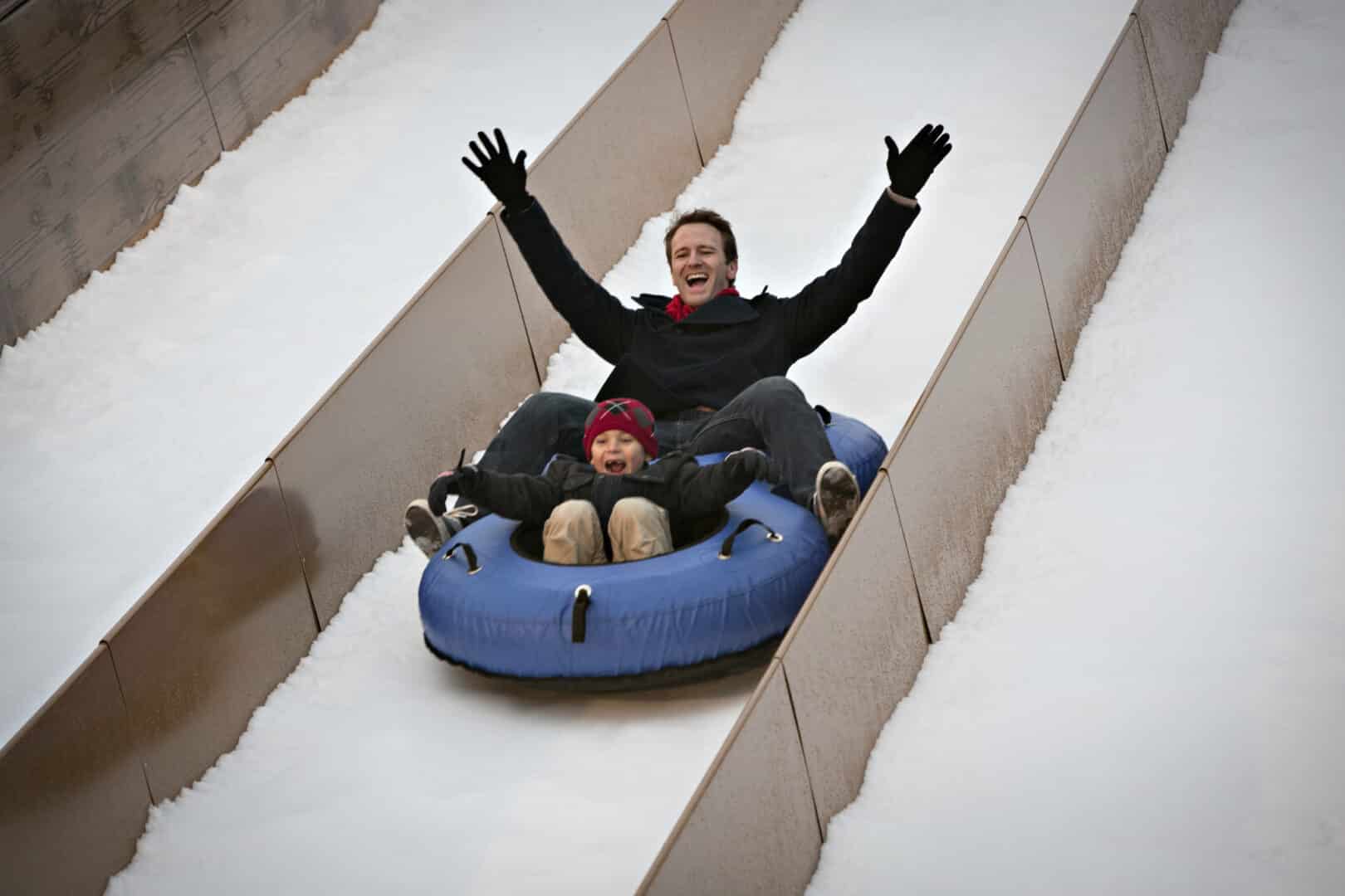 Family tubing in Nashville, TN at Winterfest, outdoor events and activities for the whole family!