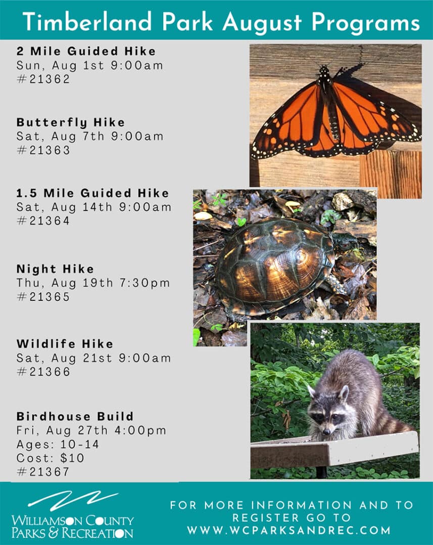 Franklin TN Park Activities & Events - TP August Programs