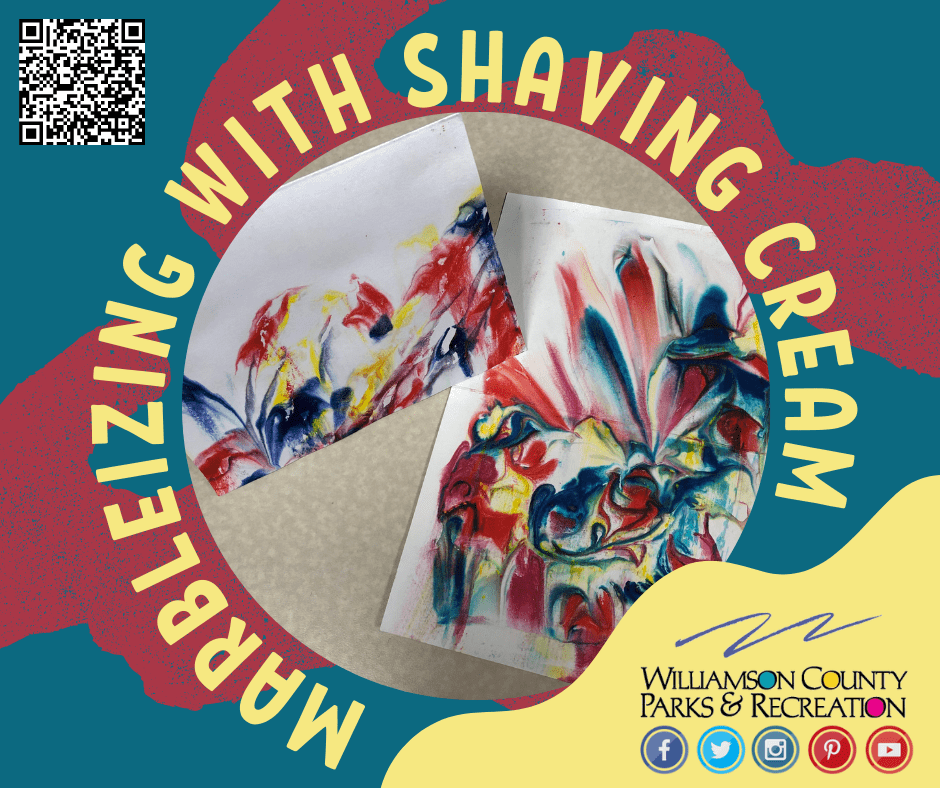 Marbleizing with Shaving Cream Workshop Franklin TN Adult Activities.