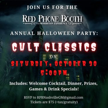 Red Phone Booth Annual Halloween Party Nashville TN
