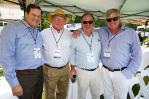 Tom Schlesinger, Hill McAlister, Michael Lindley and Richard Perry at Chukkers for Charity in Franklin, TN.
