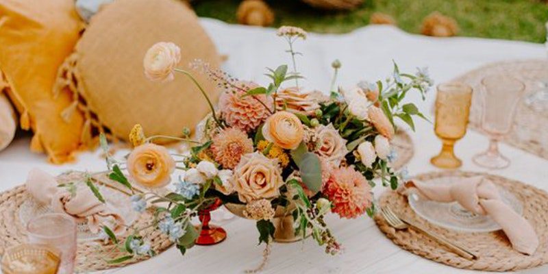 Table display, Women's Fall Picnic in Brentwood, TN by Church on the Rock.