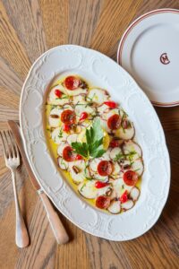 Octopus Carpaccio at Carne Mare Nashville Contemporary Italian Chophouse Nashville, TN.