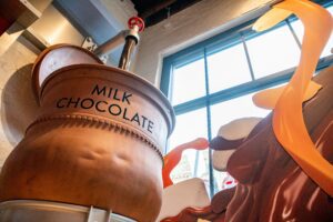 Goo Goo Chocolate Co Nashville TN Store Interior, downtown Nashville location offers Design Your Own Confection Stations, a new Chocolate Bar menu including boozy milkshakes, interactive classes, and more!