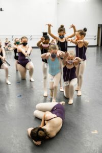 Local students practicing to perform in Nashville's Nutcracker.