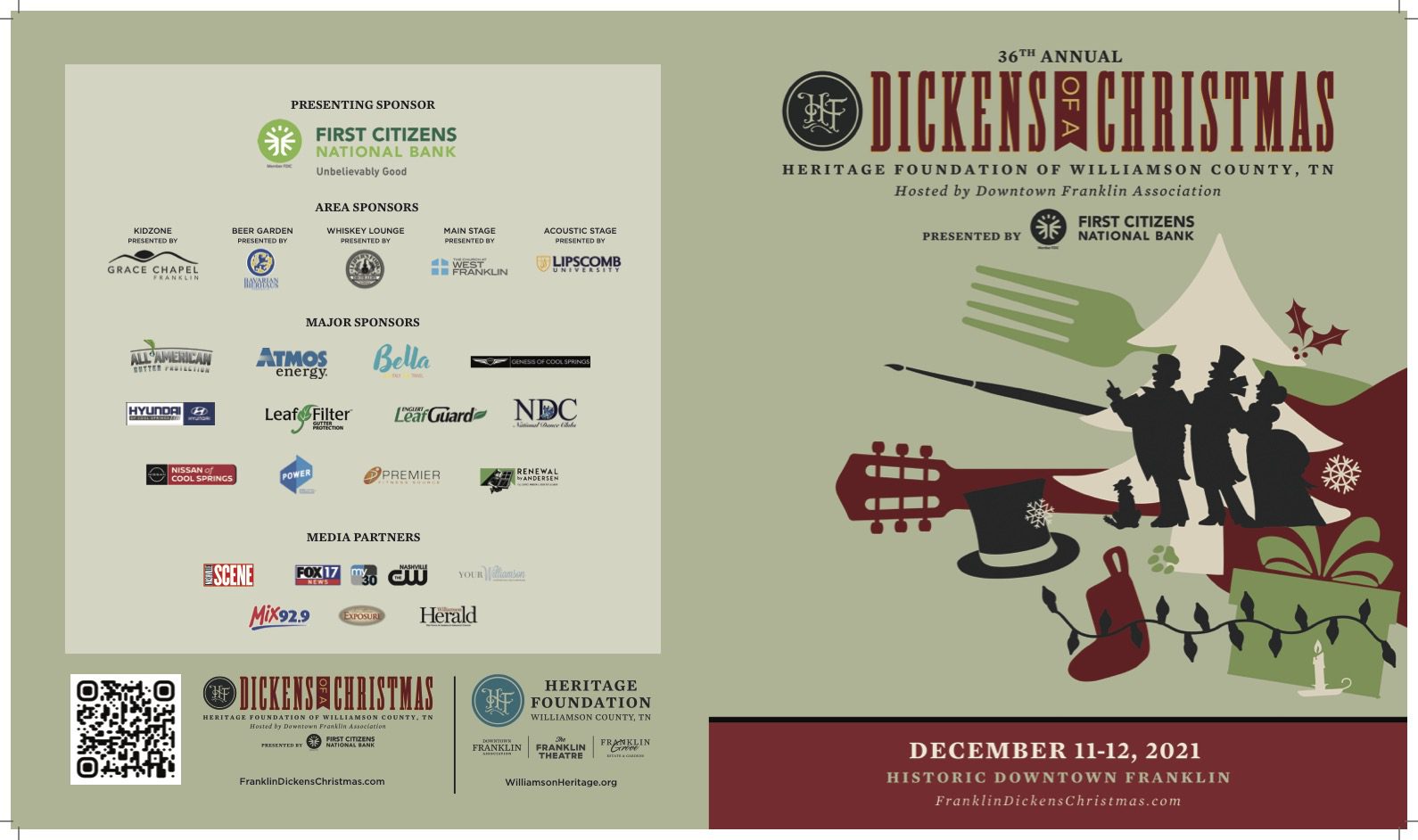 Dickens of a Christmas Map, the downtown Franklin event features holiday-inspired food and drink, children’s activities, live music, and outstanding arts and crafts featuring seasonal and specialty gift items, that come together to recreate the time of Charles Dickens using historic downtown Franklin’s charming architecture as the backdrop.