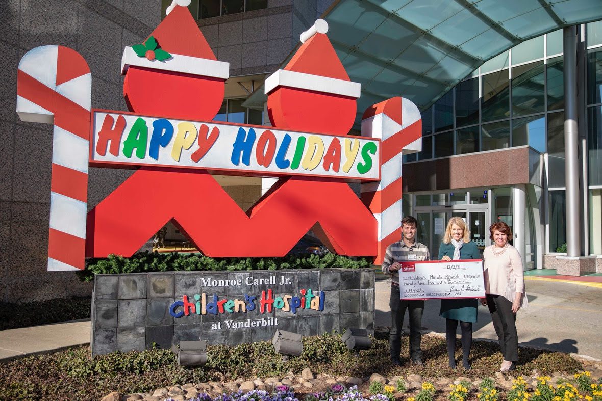 From left to right - Mark Price, Director, Corporate and Foundation Relations, Vanderbilt University Medical Center -Caren Gabriel, President and CEO, Ascend Federal Credit Union - Lisa Hayes, Vice President Marketing, Ascend Federal Credit Union.