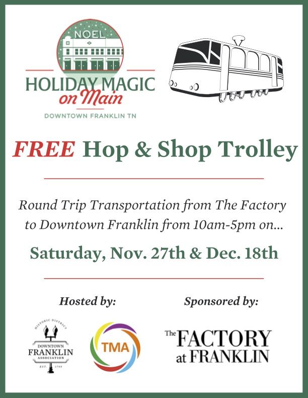 Shopping Event Downtown Franklin TN Hop & Shop