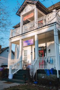 Purple Butterfly, a downtown Franklin children’s boutique, shop apparel, gifts, shoes, toys, bows, and more.