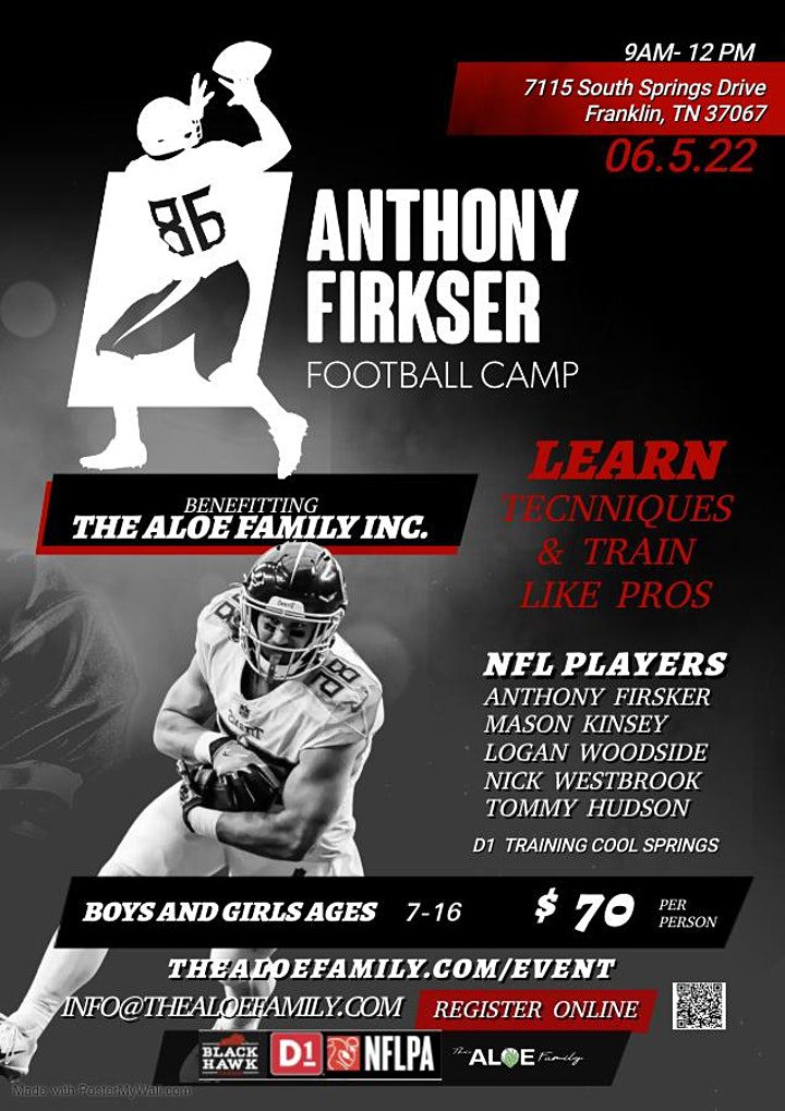 Anthony Firsker Football Camp, event in Franklin, Tennessee.