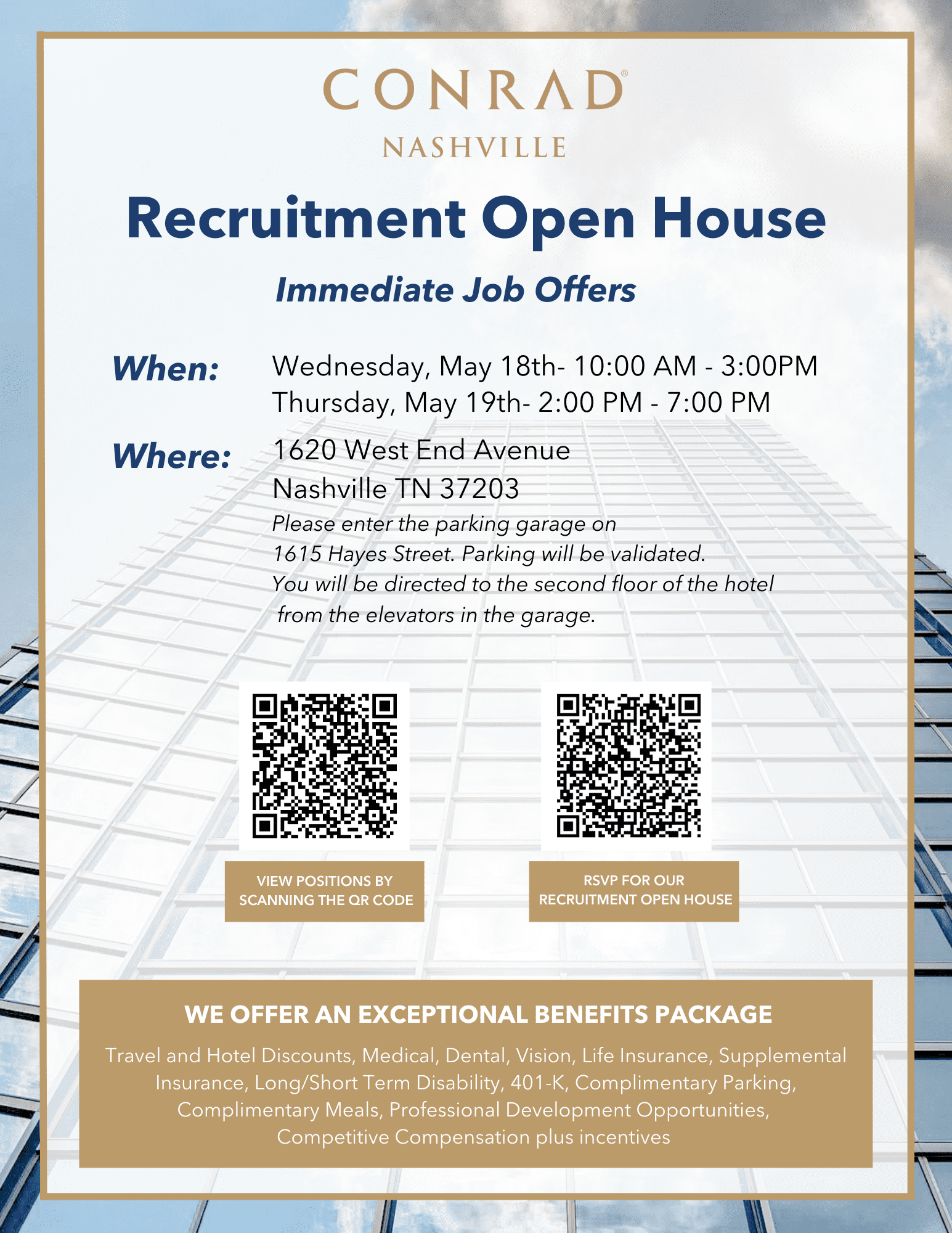 Conrad Nashville Recruitment Open House