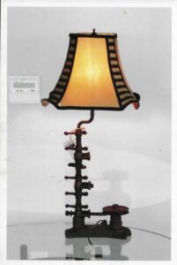 Artist Kris Nethercutt lamp sculpture.