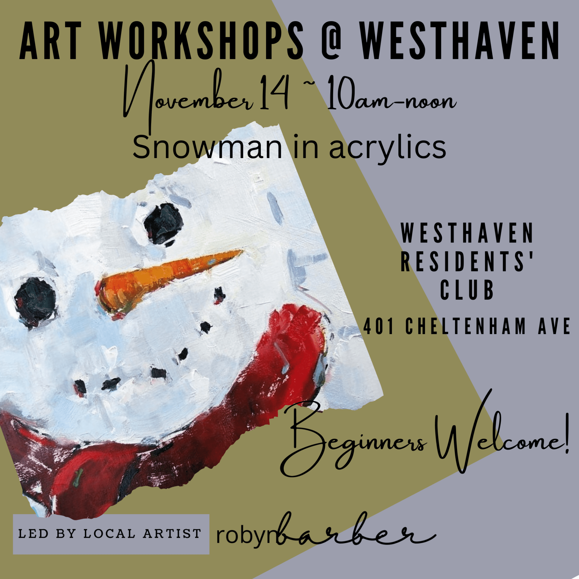 Art Workshops @ Westhaven_Franklin Event