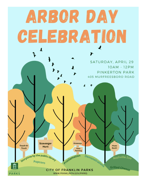 Arbor Day Celebration event in Franklin TN.