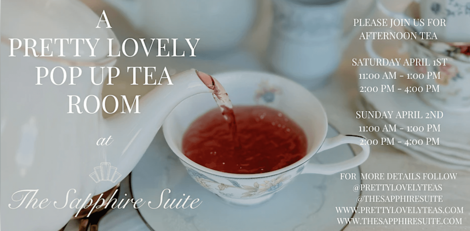 A Pretty Lovely Pop-Up Tea Room at The Sapphire Suite Franklin TN