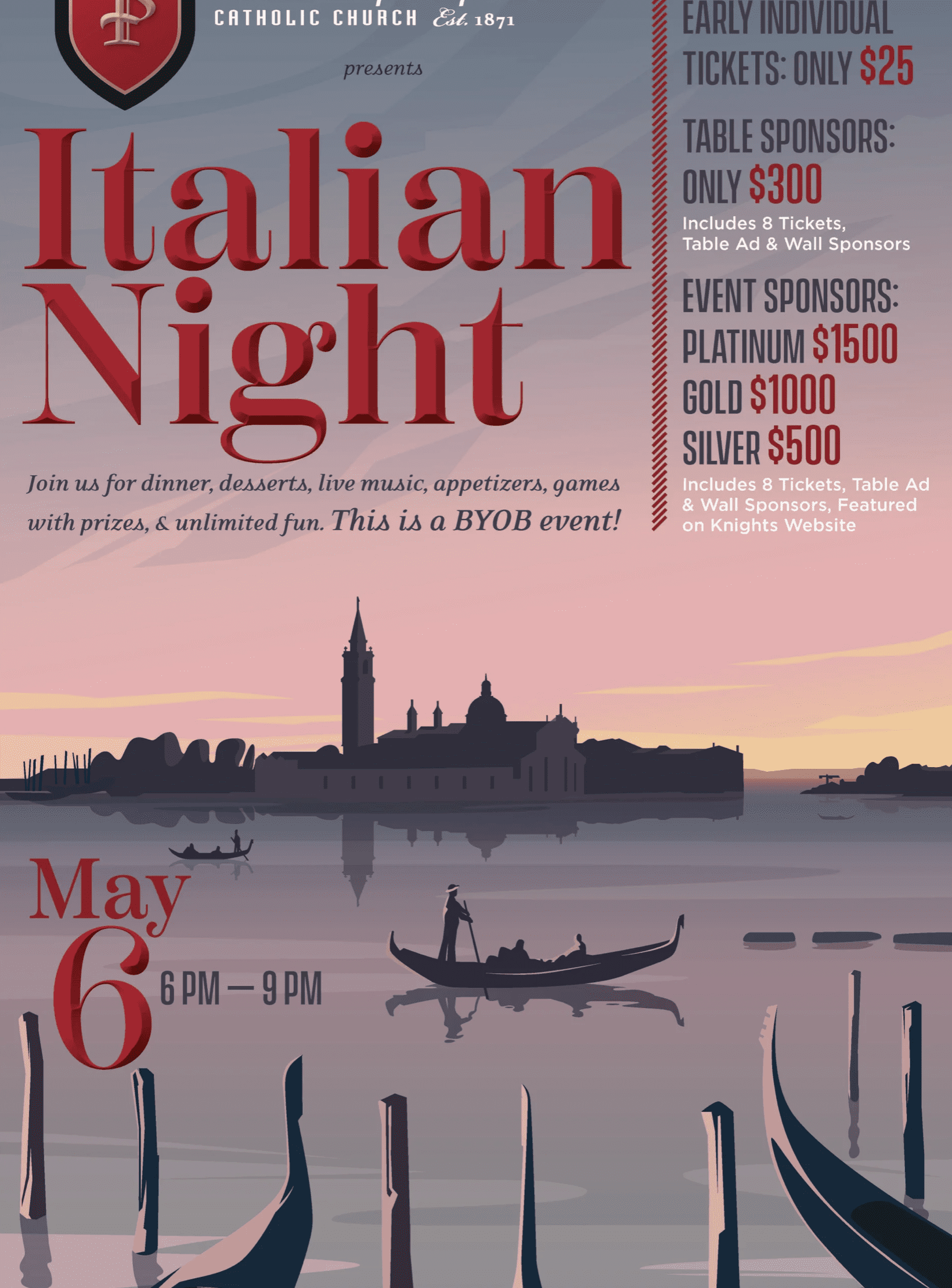 Italian Night Dinner Event Franklin TN.