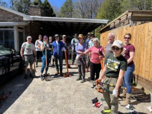 Volunteers, led by TennGreen Land Conservancy’s Maria Maring, removed invasive honeysuckle on the protected property earlier this spring.