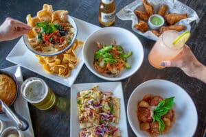 Food items from Jasper's Restaurant and Bar in Nashville, Tennessee.