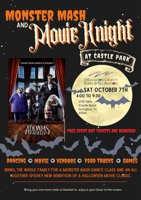 Williamson County Parks & Recreation - Monster Mash and Movie Knight