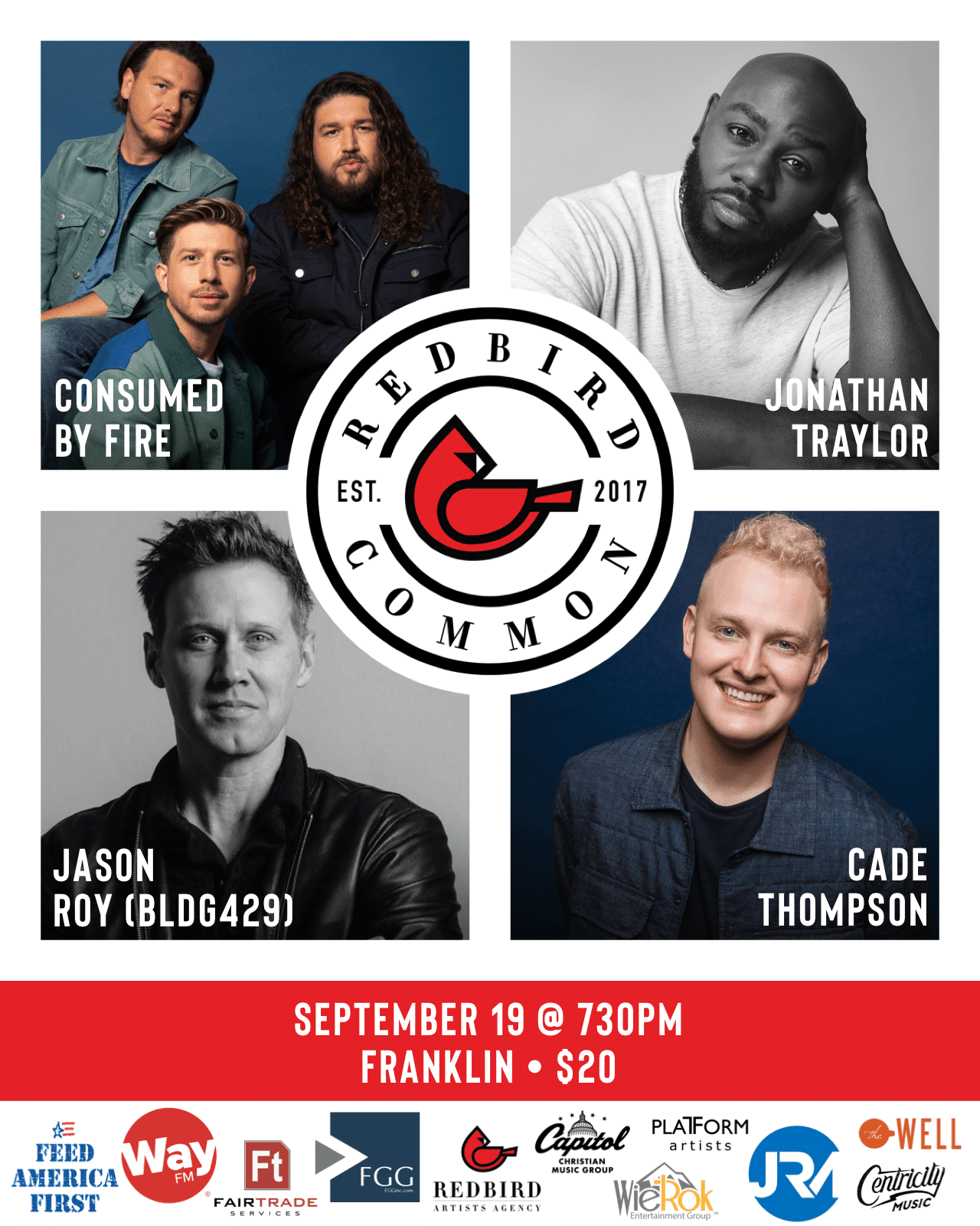 Redbird Common Christian Music writers-in-the-round music series in Franklin, TN.