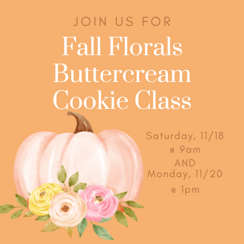 Fall Florals Buttercream Cookie Class Franklin, Tenn.