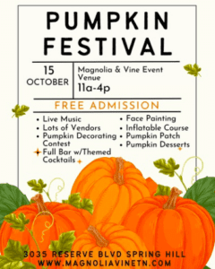 Pumpkin Festival in Spring Hill, Tennessee.