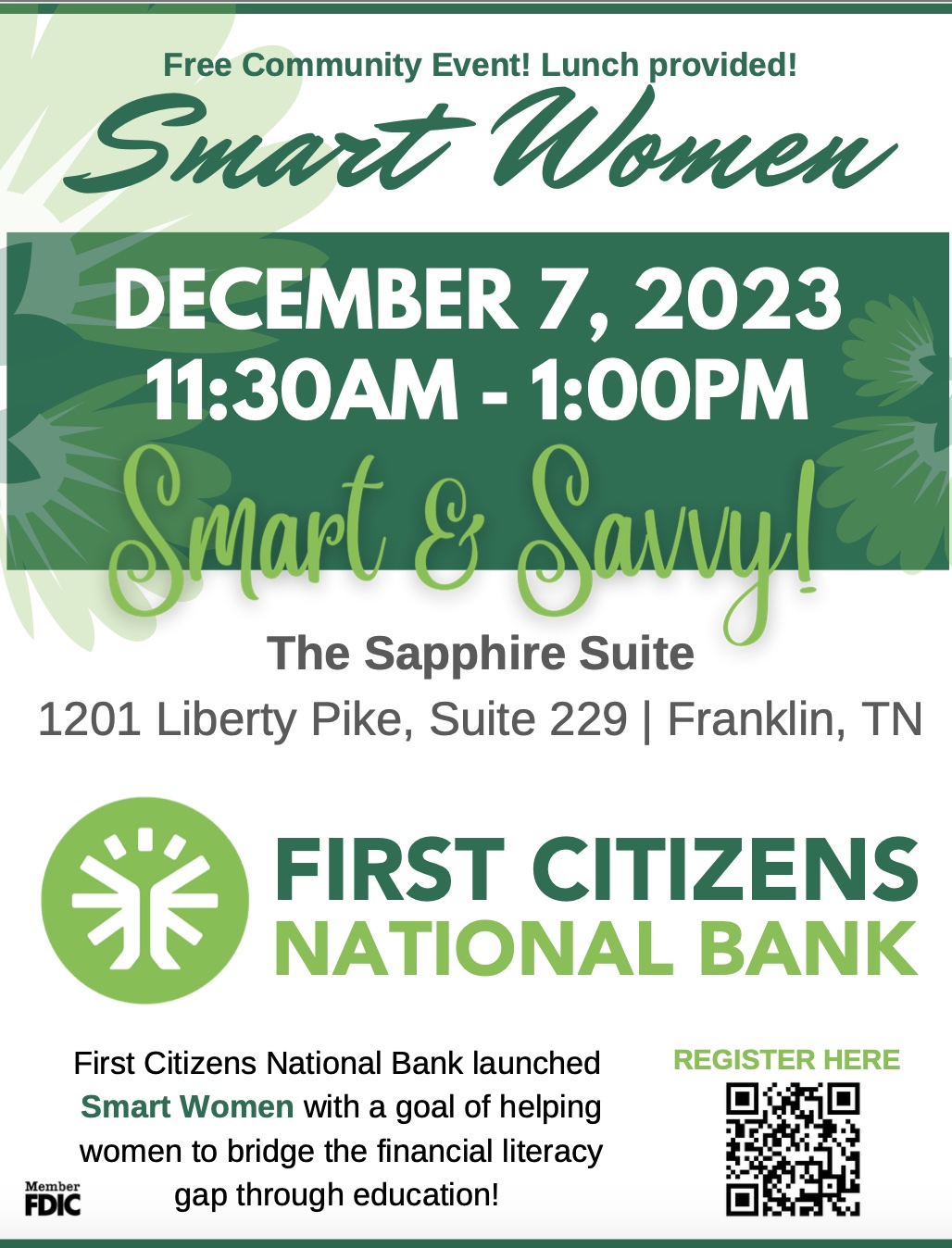 Smart Women- Smart & Savvy! Event in Franklin TN.