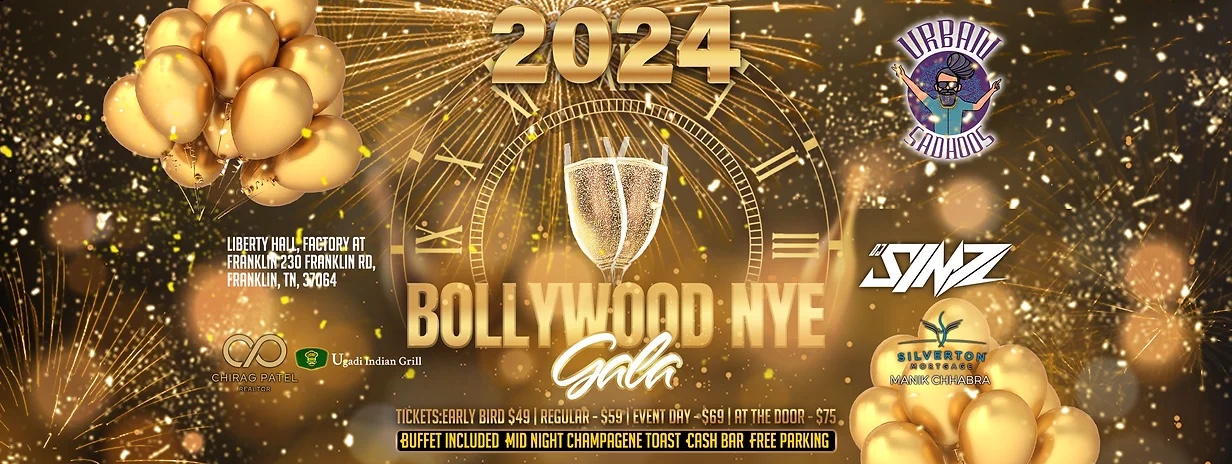 2024 New Year's Eve event in Franklin, TN at The Factory at Franklin.