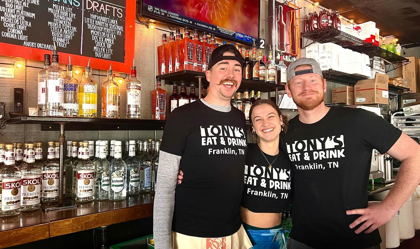 Tony's Eat and Drink in Franklin, TN.