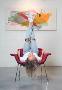 A photo of the artist.Credit: Jocelyn Hofferber. 2024 Downtown Franklin Art Craw, art displayed at The Factory at Franklin.