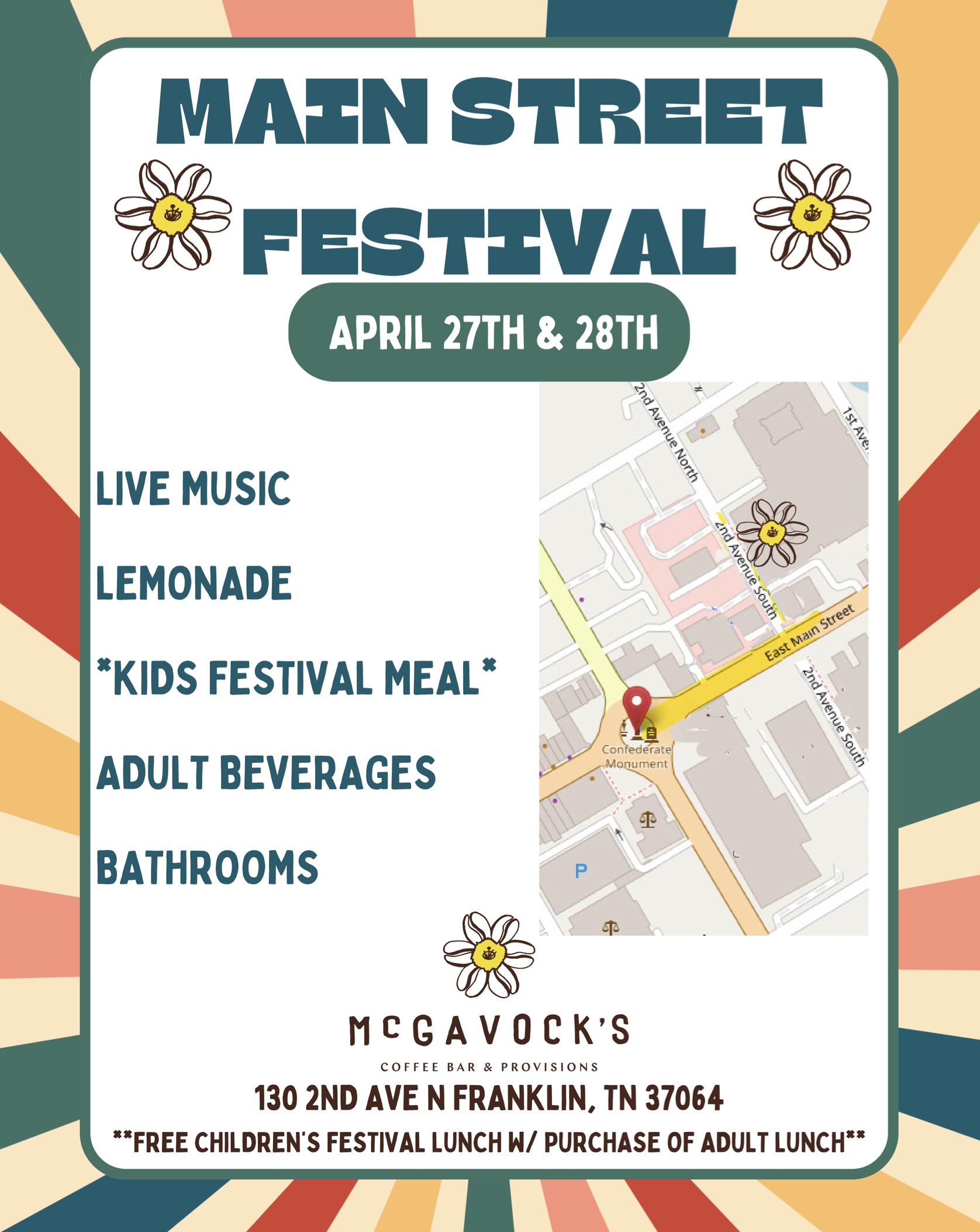 Main Street Festival Downtown Franklin McGavock’s Event.