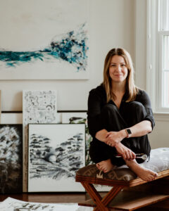 A photo of the artist. Credit: Rhiannon Guppy. 2024 Downtown Franklin Art Craw, art displayed at The Factory at Franklin.