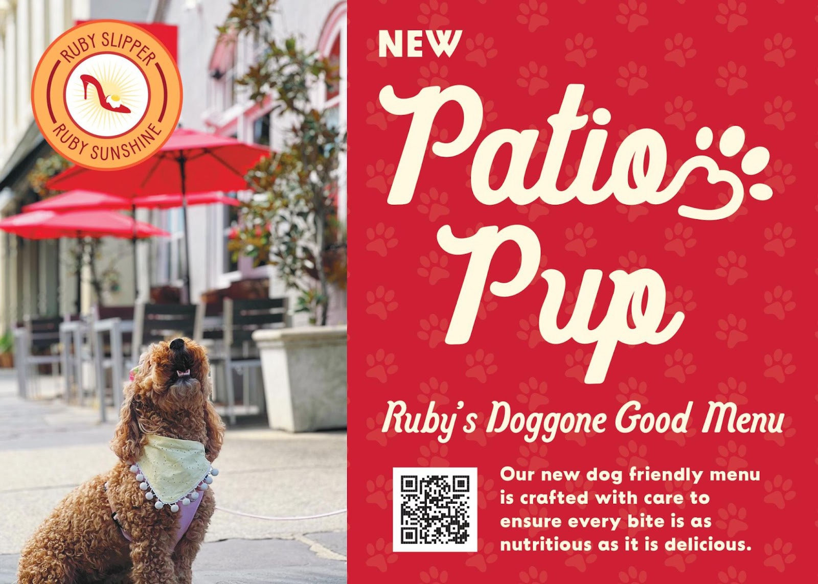 Ruby Slipper Ruby Sunshine Patio Pup Menu_Downtown Franklin, Nashville locations.