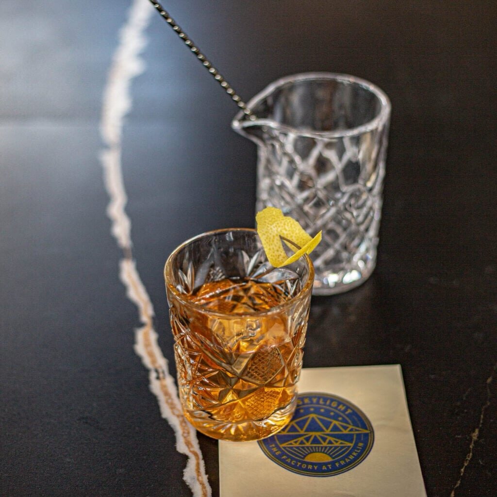 Whiskey & Cheese Pairing Class at The Skylight Bar in Downtown Franklin.