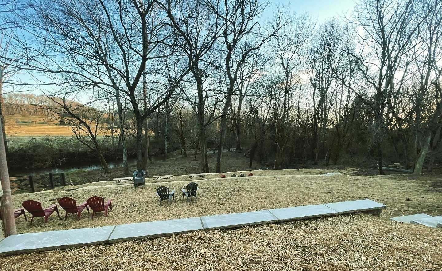 Wines in the Fork Creekside seating