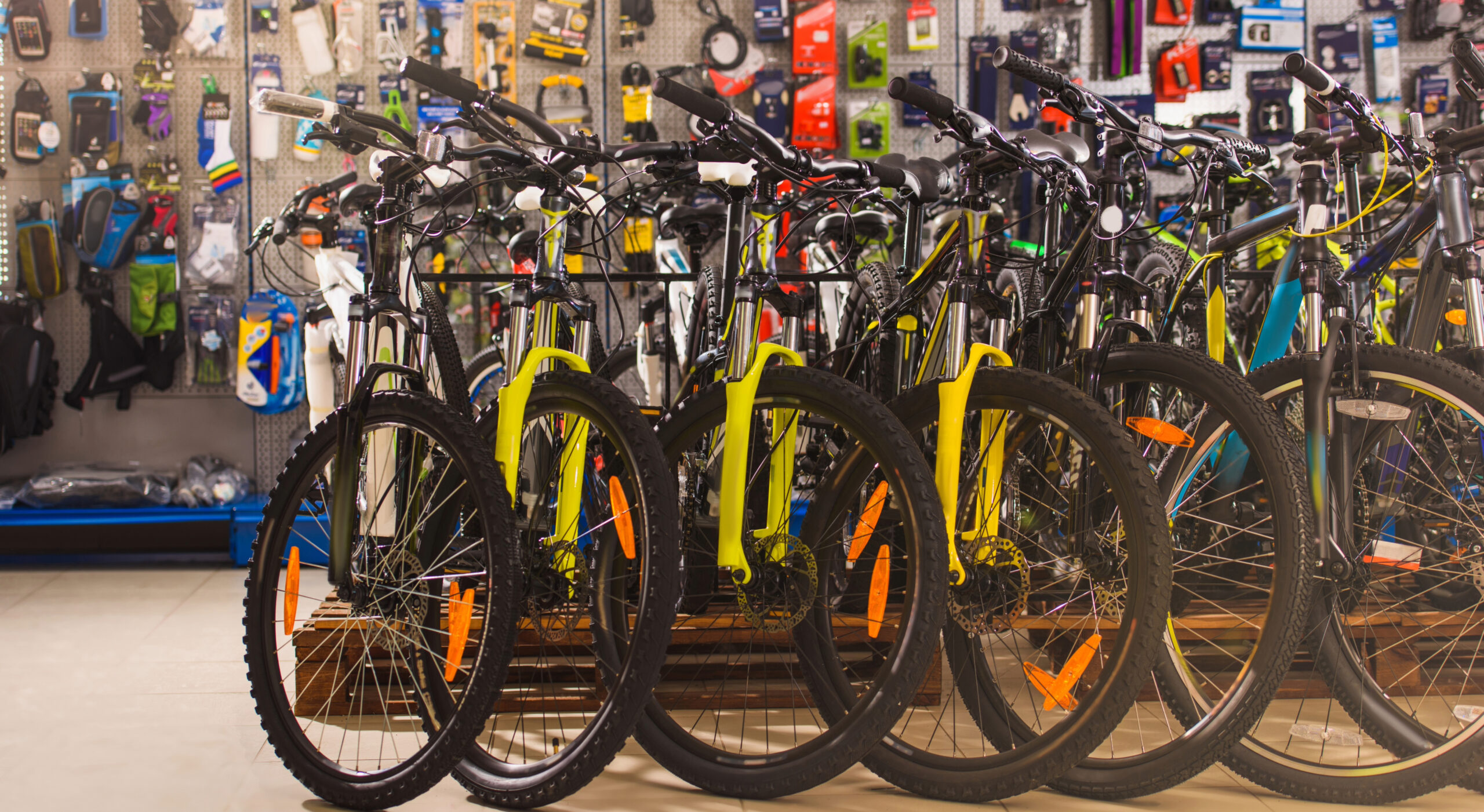 Bikes in a bike shop