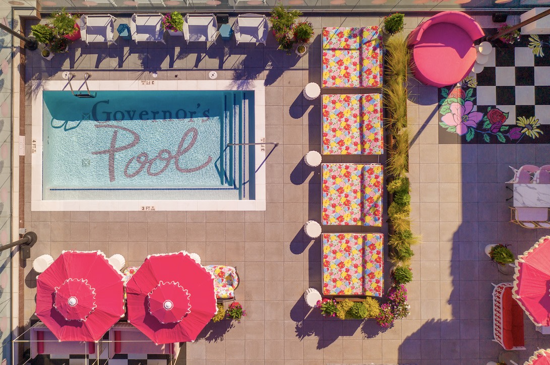 White Limozeen Rooftop Restaurant and Bar and The Governor's Pool are the best photo worthy spots in Nashville, Tenn., your Instagram photos are sure to feature shades of pink and Old Hollywood style.