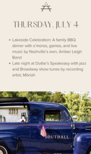 4th of July at Southall Farm & Inn in Franklin, Tennessee.