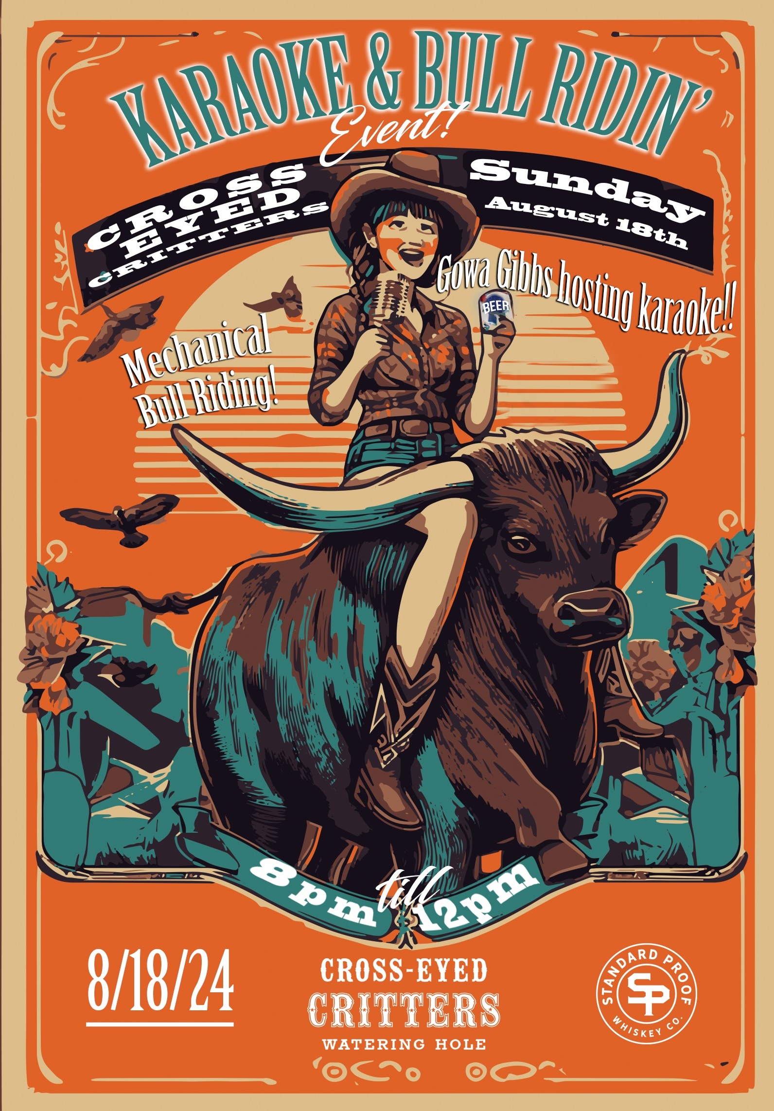 Mechanical Bull Riding & Karaoke in Nashville, TN at Cross-Eyed Critters Watering Hole and Karaoke Bar!