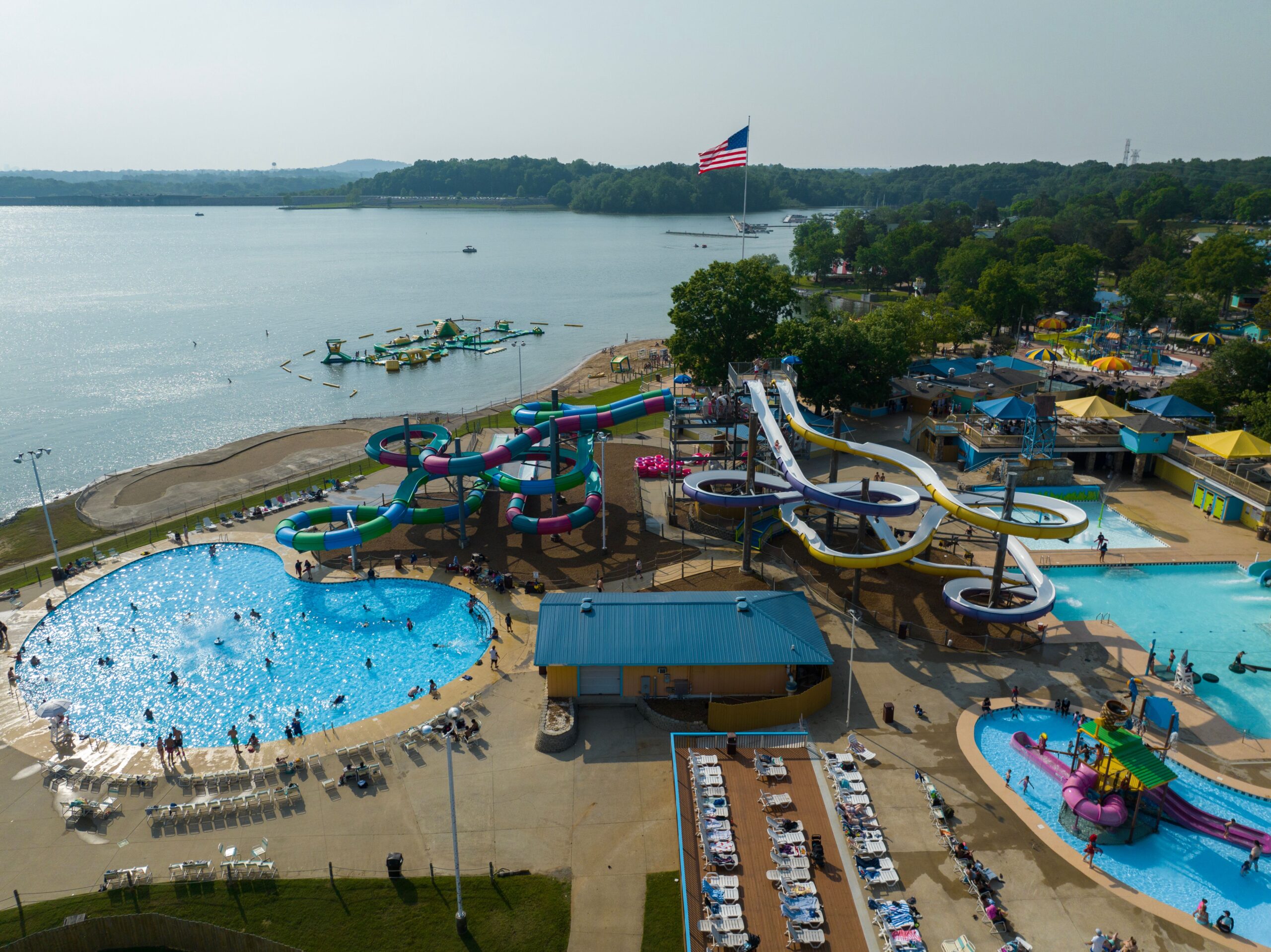 Nashville Shores Waterpark Aerial view.