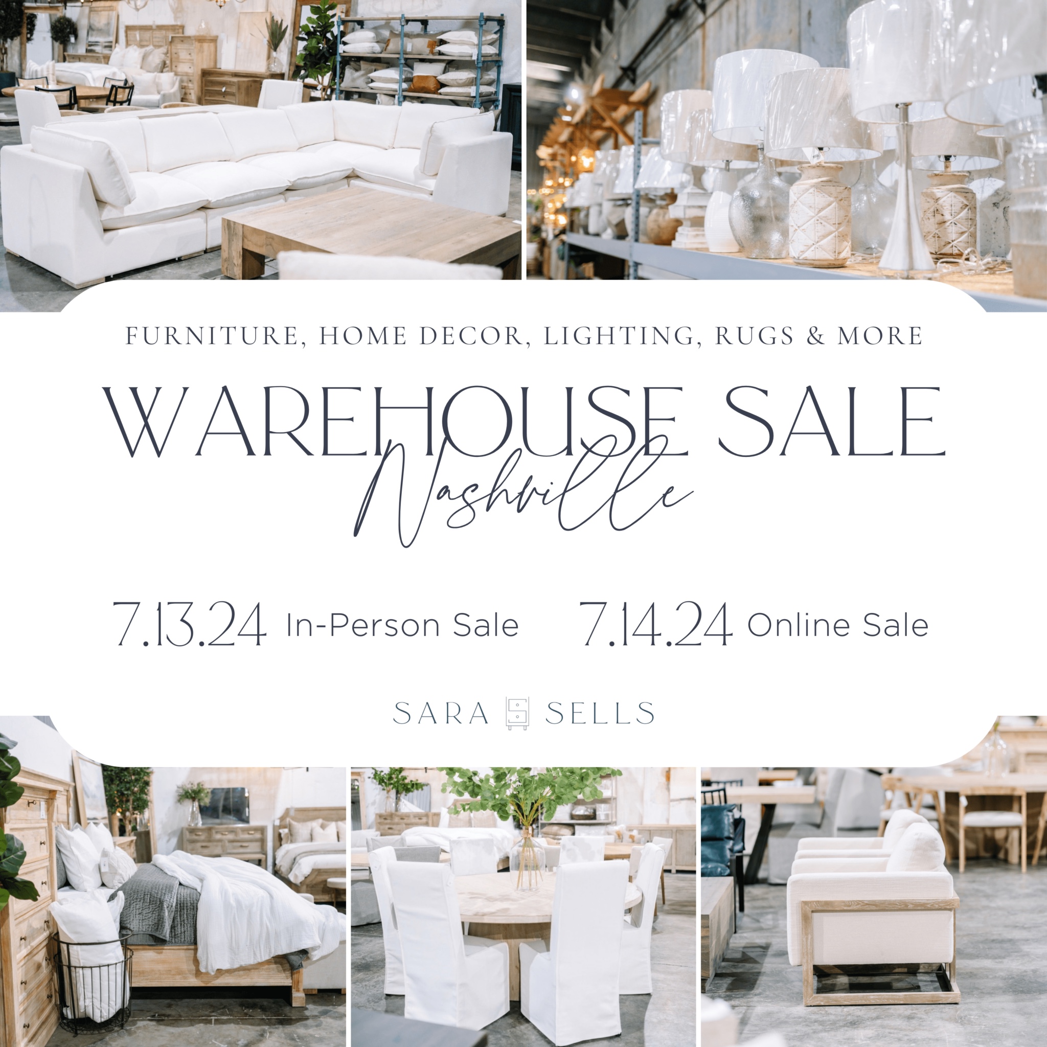 Sara Sells July Sale shopping event in College Grove, TN.