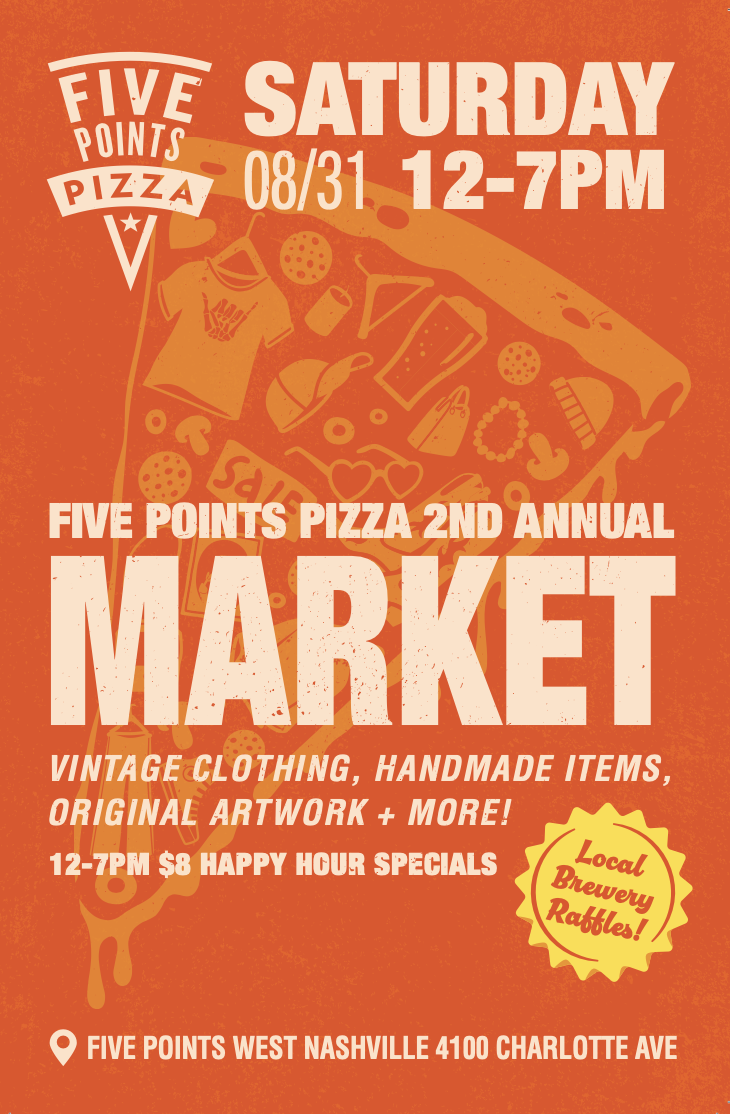 Five Points Pizza 2nd Annual Market Nashville TN.
