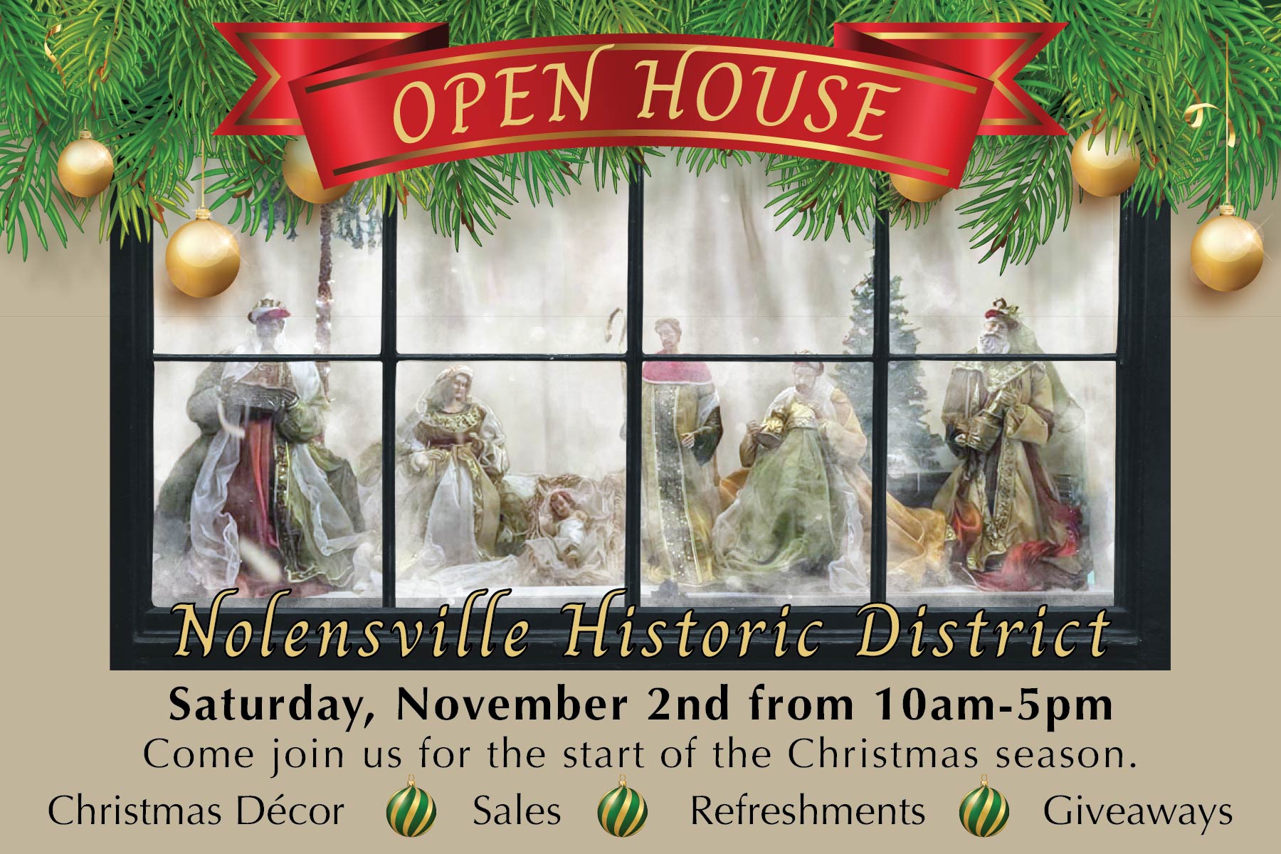 Open House Nolensville Historic District Shopping Event Nolensville, TN.