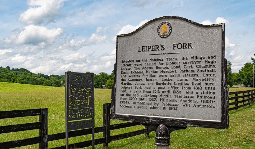 Leiper Fork TN Historical Sign