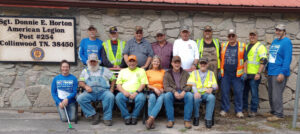 Members of the Donnie E Horton Post 254 in Collinwood, TN-Ni Trash November.