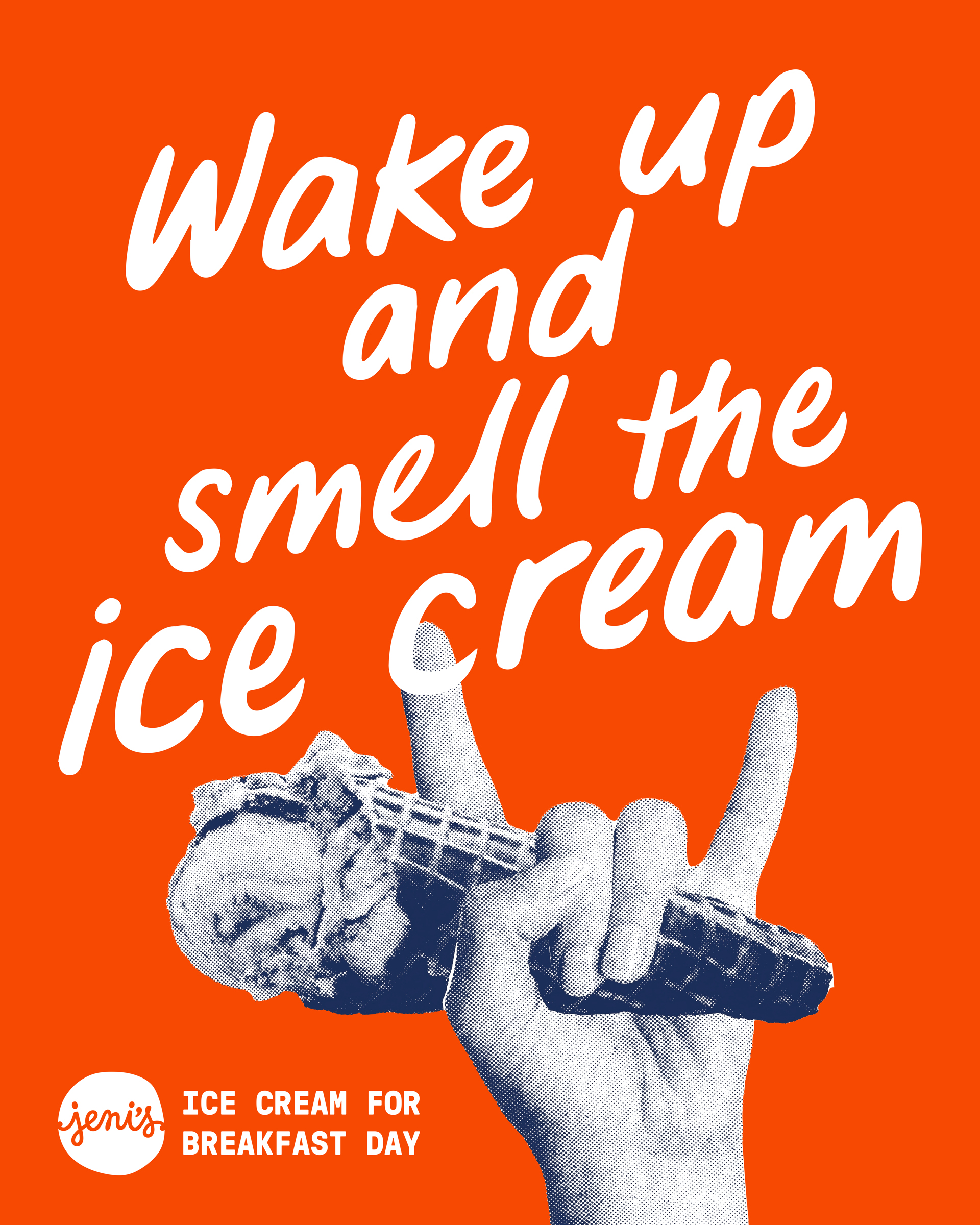 Jeni’s Splendid Ice Creams Franklin & Williamson County_Ice Cream for Breakfast Day Poster.