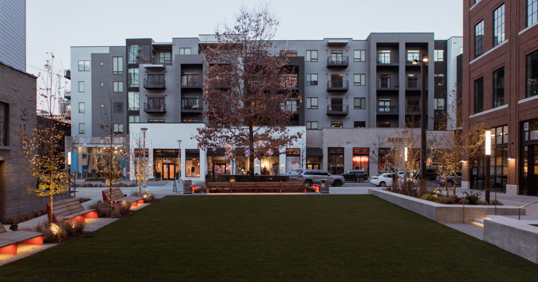 Public space in The Gulch Neighborhood in Nashville, TN.